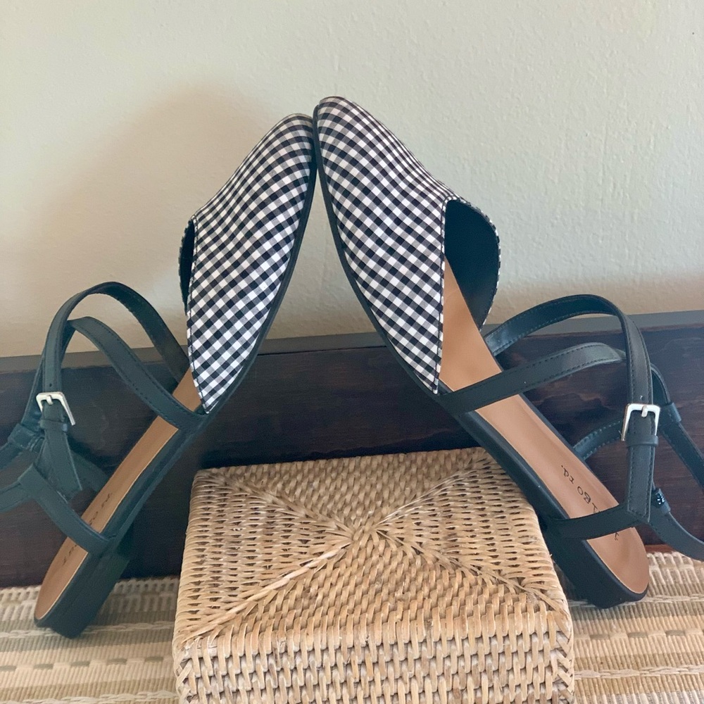 🎉HP‼️💥Indigo Rd Black & White Gingham flats - Size 7.5✨✨✨ - Picture 7 of 12
